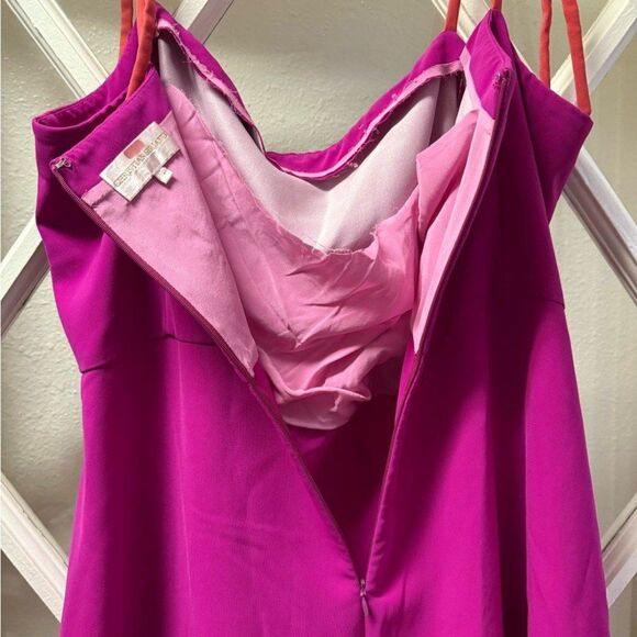 Christian Siriano Pink Tie Shoulder Dress - Picture 10 of 11